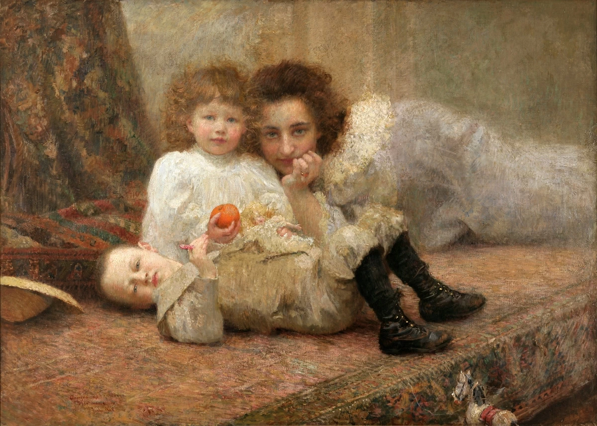 Vlaho Bukovac - Il mio nido, 1897